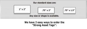 3 sizes of asset tags graphic