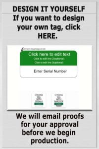 design your asset tag button