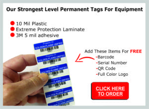 Permanent Tags For Equipment