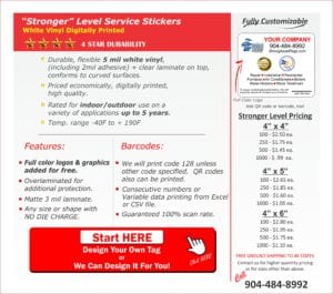 SERVICE STICKERS